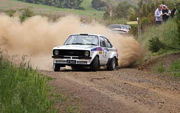 Dean Buist won last month's Silver Fern Rally in an Escort.