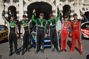 2011 Rally of Otago podium placegetters.